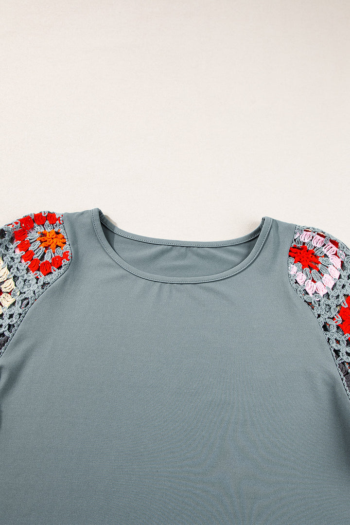 Meribeth | Crochet Top with Floral Pattern