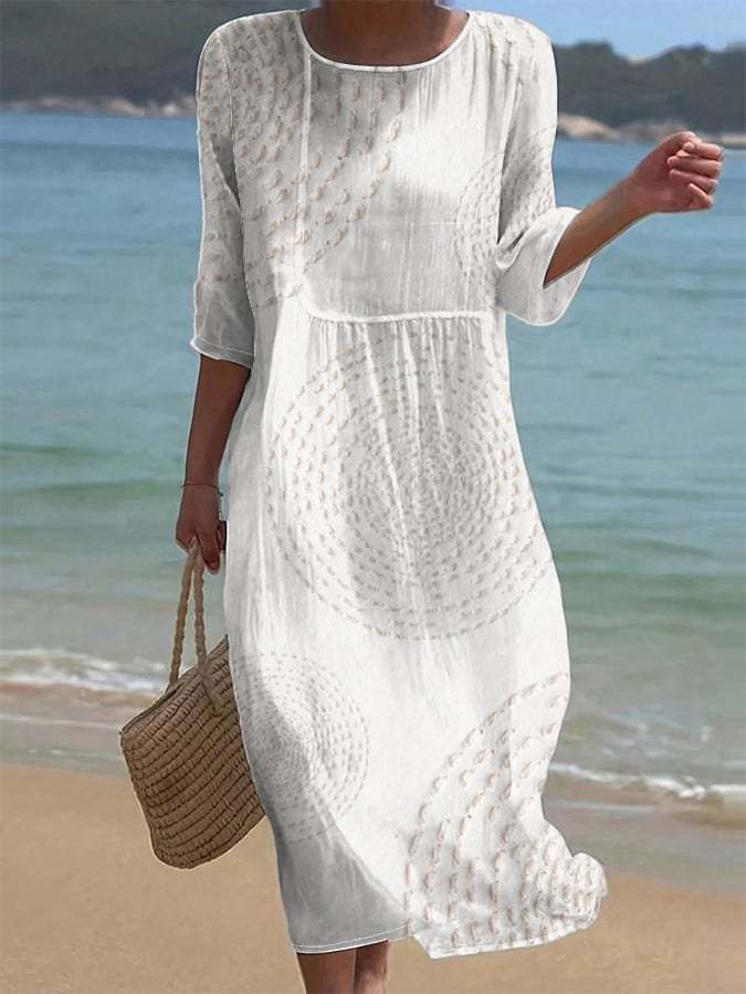 Embroidered Casual Women's Dress