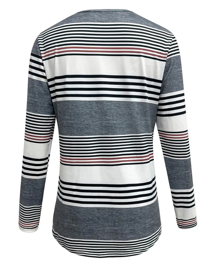 Victoria | Timeless Striped Long Sleeve T-Shirt for Women