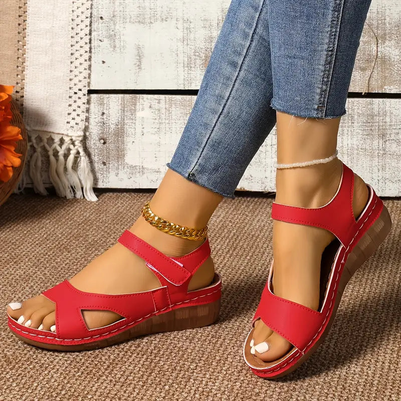 Women’s Comfortable Flat Sandals with Adjustable Strap