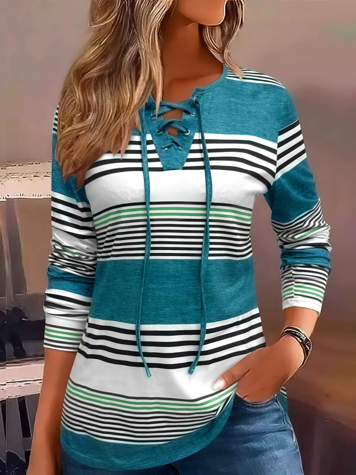 Victoria | Timeless Striped Long Sleeve T-Shirt for Women