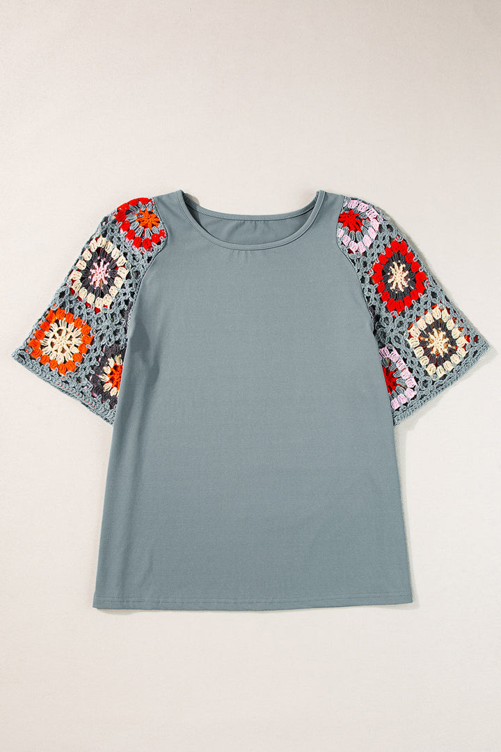 Meribeth | Crochet Top with Floral Pattern