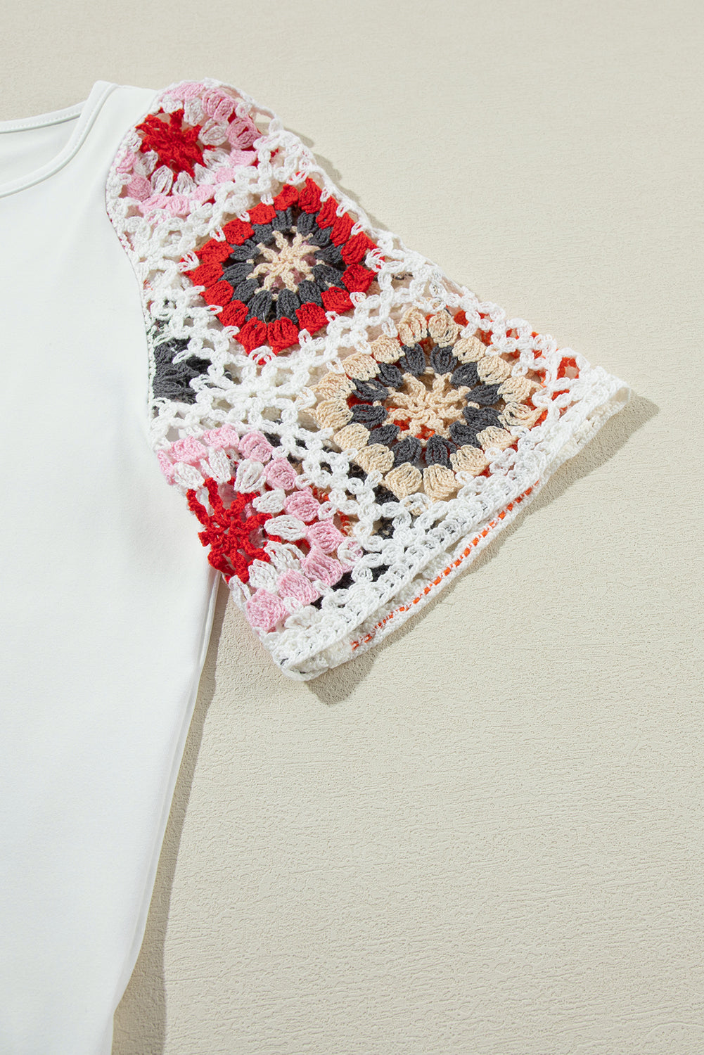 Meribeth | Crochet Top with Floral Pattern
