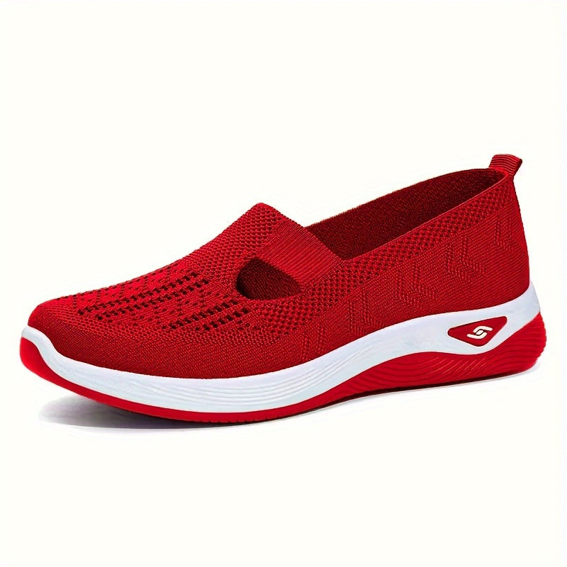 Women's Slip-On Sports Shoes | with Mesh and Thick Sole