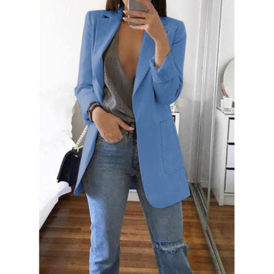 Women’s Casual Longline Blazer Jacket