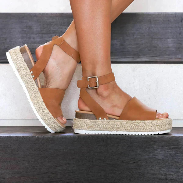 Women’s Platform Espadrille Sandals with Ankle Strap