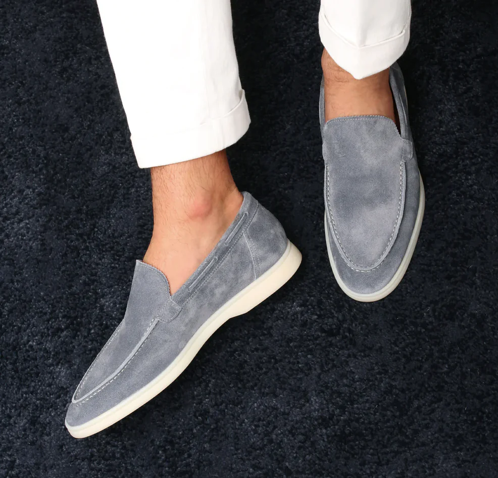 Men's Slip-On Suede Look – Slip-On, Breathable & Spring & Summer