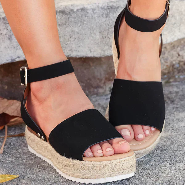 Women’s Platform Espadrille Sandals with Ankle Strap