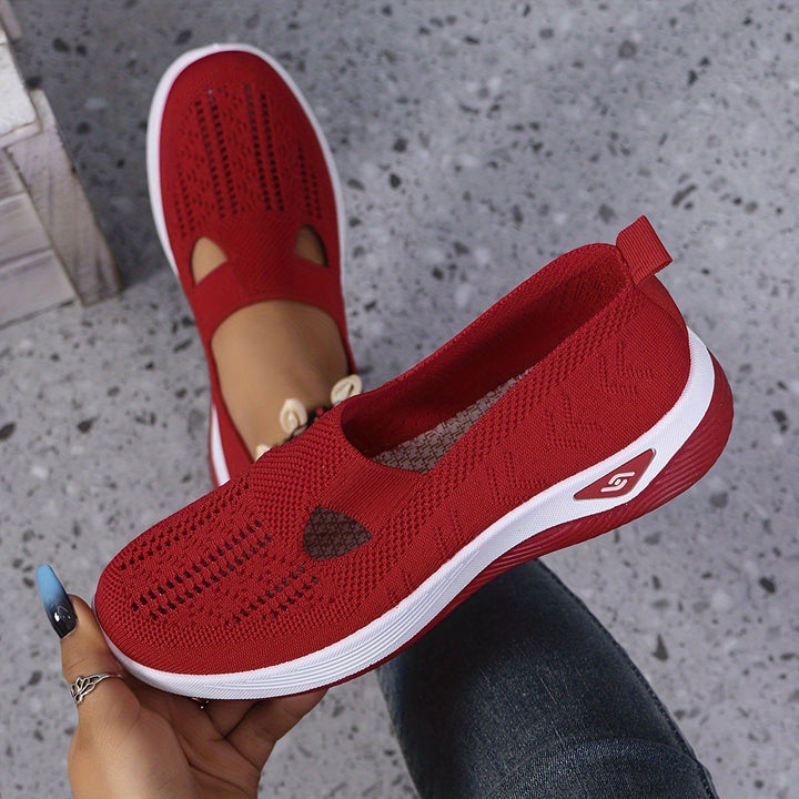 Women's Slip-On Sports Shoes | with Mesh and Thick Sole