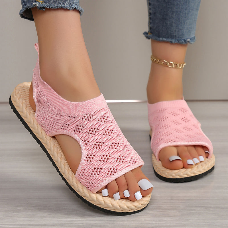 Women’s Breathable Knit Open-Toe Comfort Sandals