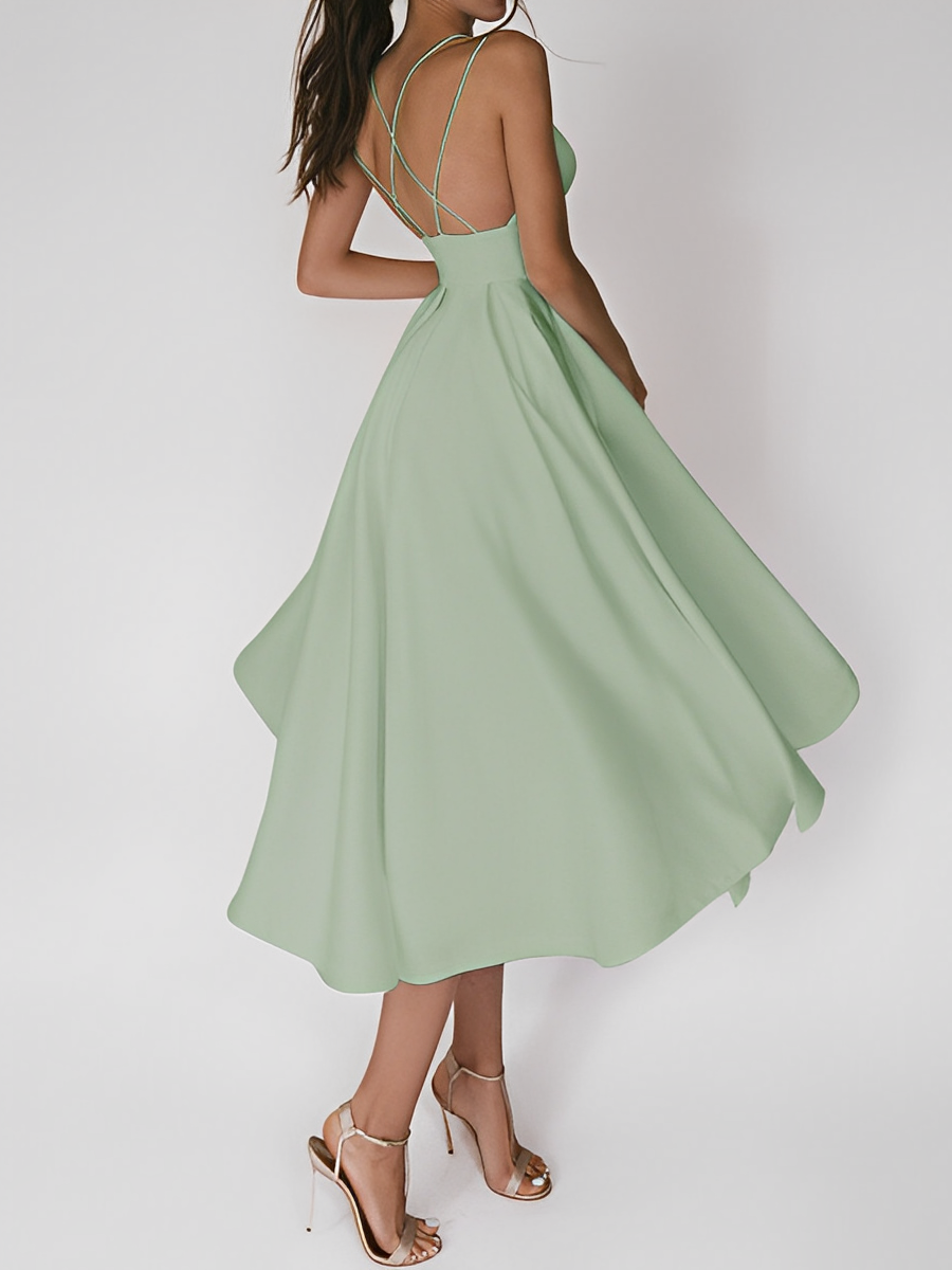 Women’s Elegant Strappy Back Midi Dress