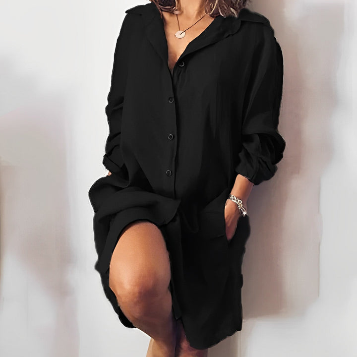 Women’s Casual Button-Up Shirt Dress
