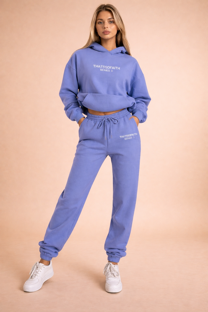 Women's Complete Tracksuit | with Short Sweatshirt and Pants
