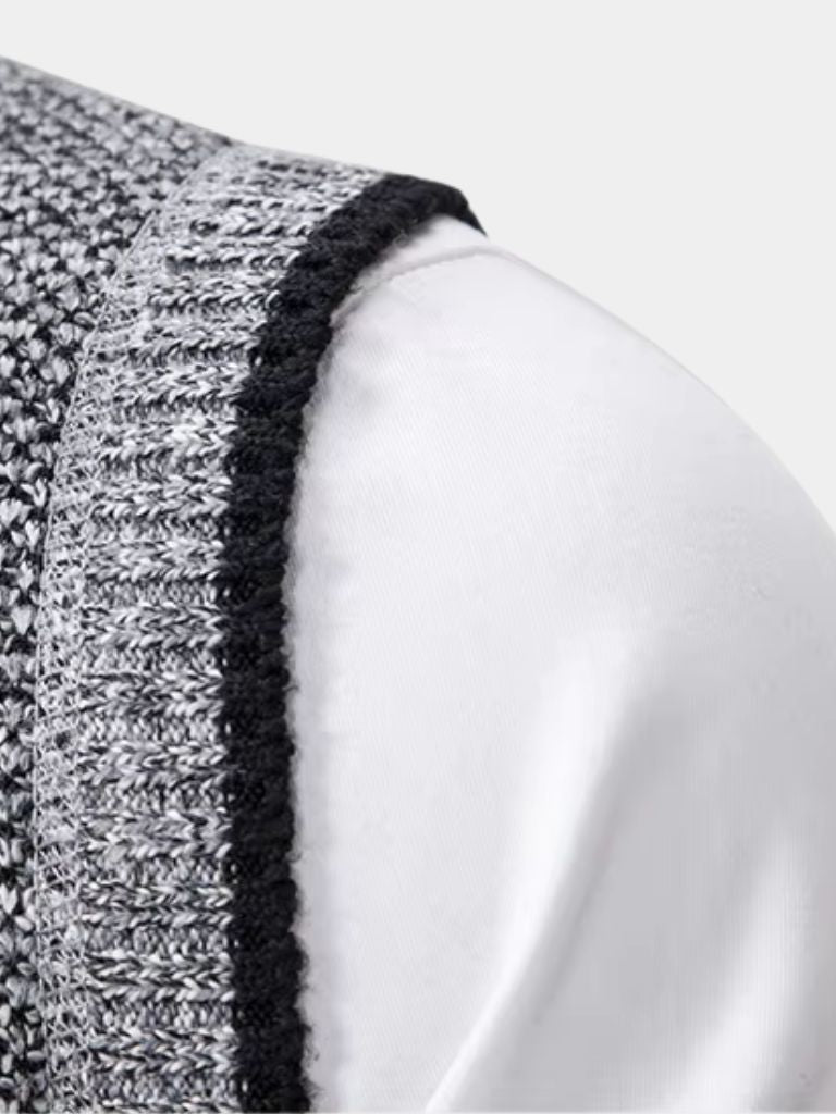 Men's Sweaters | Zip-Up Sweater Vest with Collar