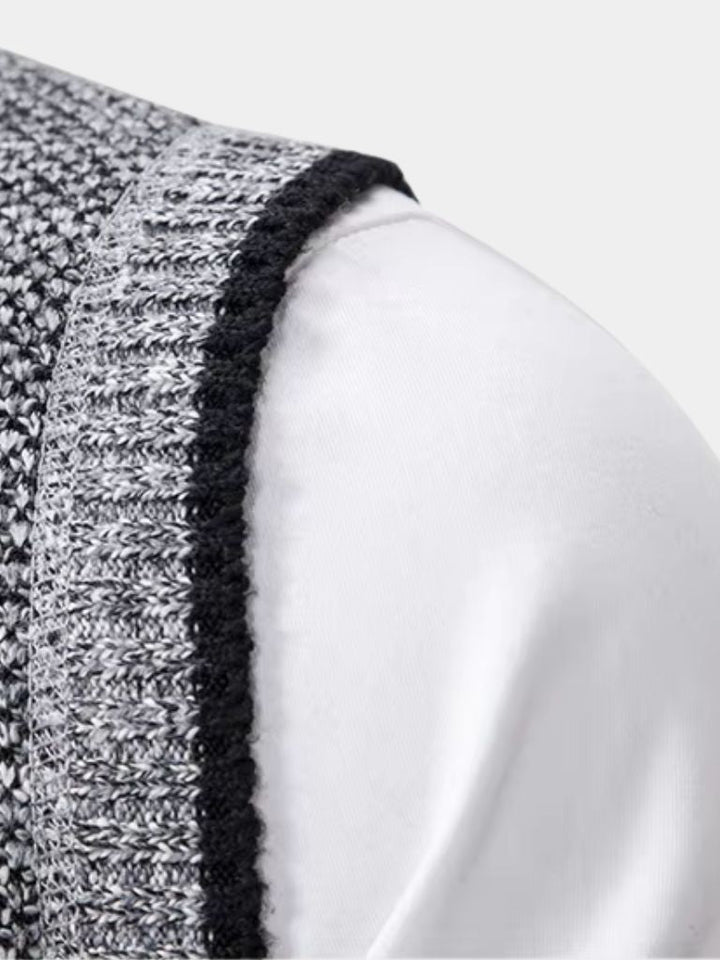 Men's Sweaters | Zip-Up Sweater Vest with Collar