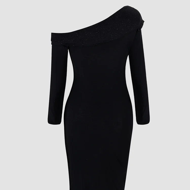 Evening Dress for Women | Fitted One-Shoulder with Shine
