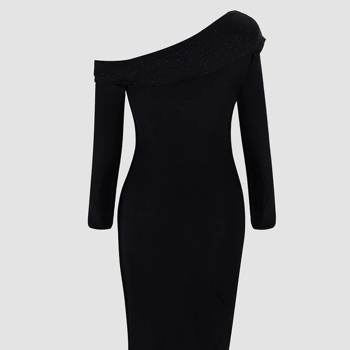 Evening Dress for Women | Fitted One-Shoulder with Shine