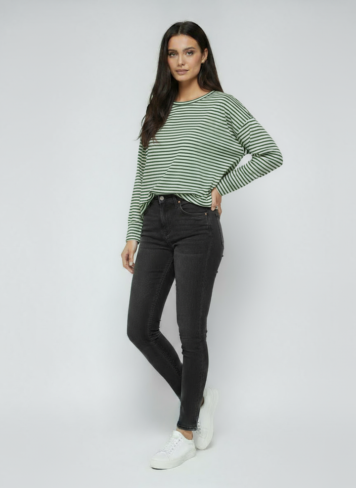 Women's Striped Blouse | Loose Cotton Long Sleeve Blouse