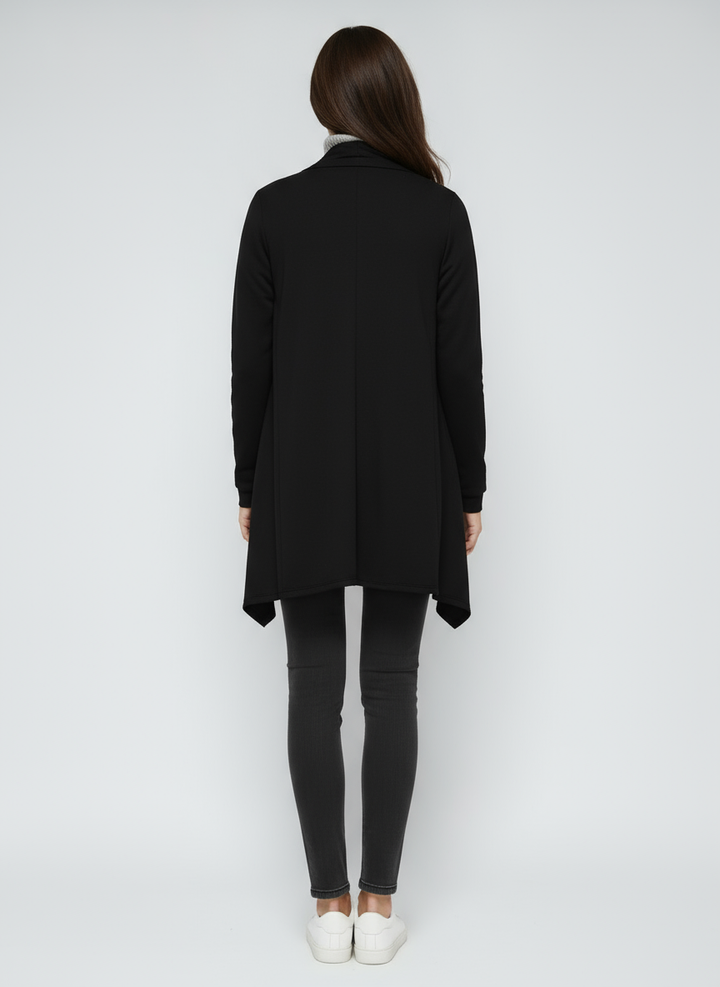Women's Navy Cardigan | Lightweight Long Open-Front Sweater