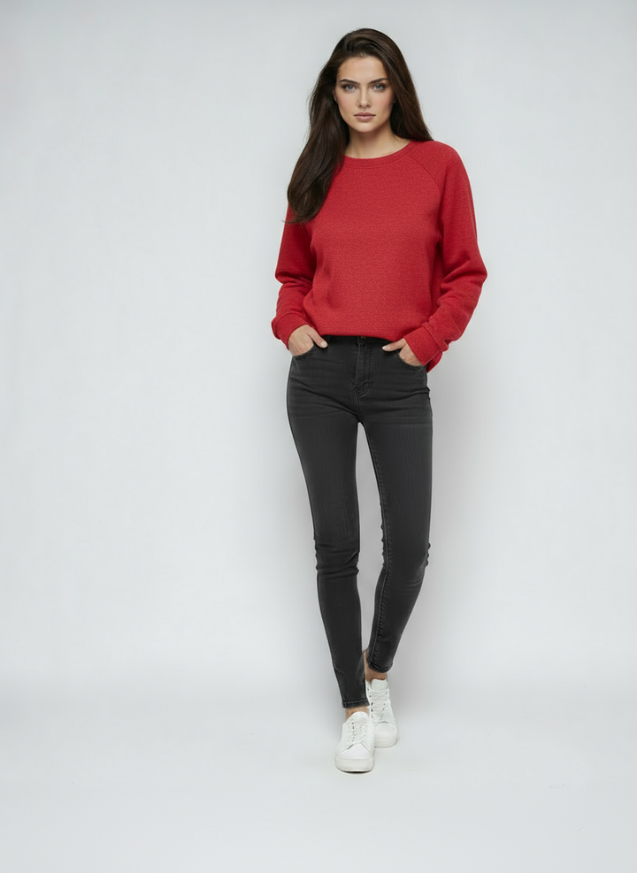 Women's Sweatshirt | Classic Sweater with Round Neck and Long Sleeves