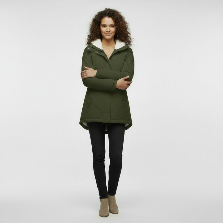 Women's Jacket | Waterproof Jacket with Hood and Fleece Lining