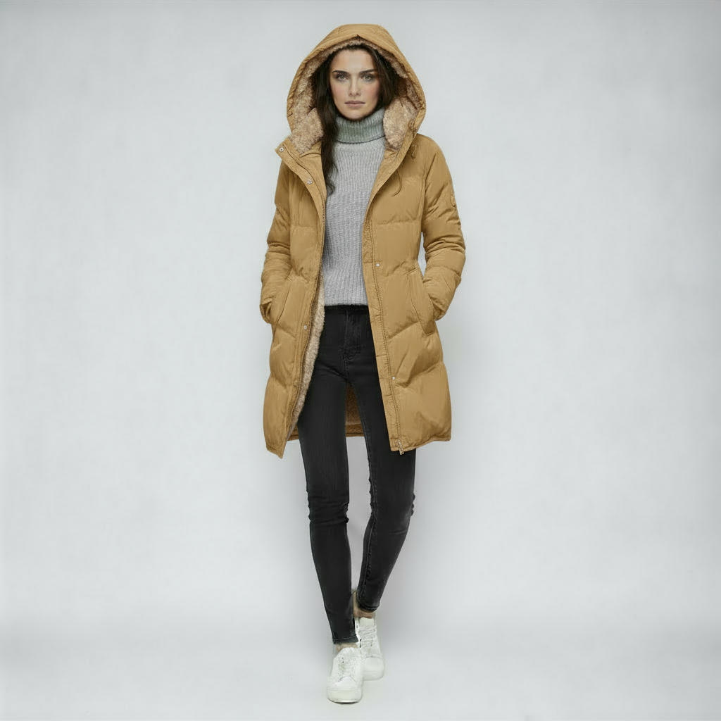 Women's Winter Jacket | Long Quilted Jacket with Hood