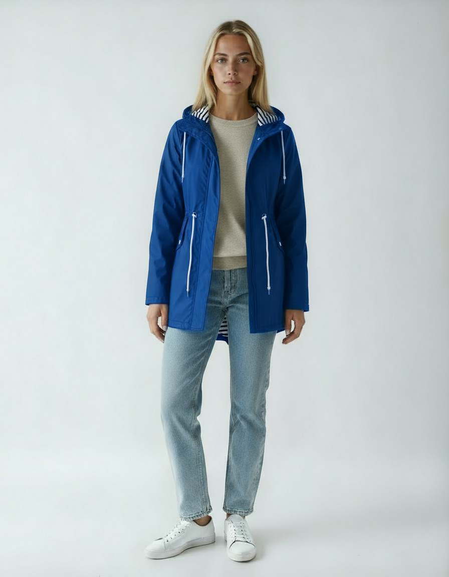 Women's Parka | Lightweight Rain Jacket with Hood and Drawstring