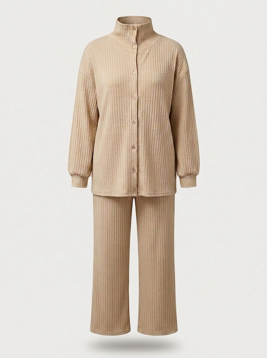 Women's Cozy Cardigans and Pants - Two-Piece Set
