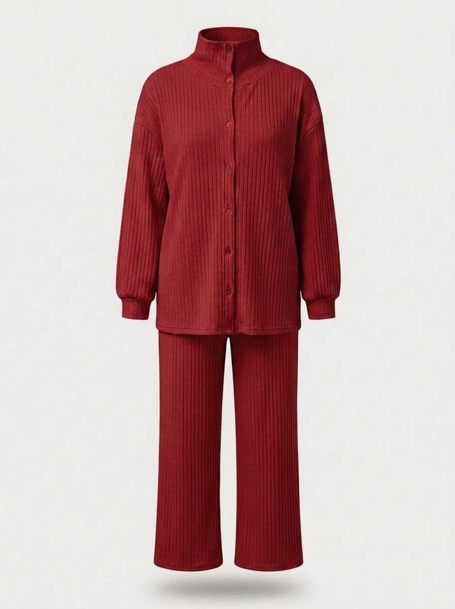 Women's Cozy Cardigans and Pants - Two-Piece Set