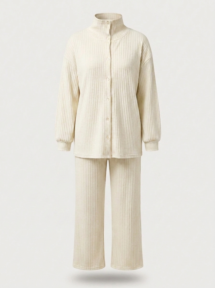 Women's Cozy Cardigans and Pants - Two-Piece Set