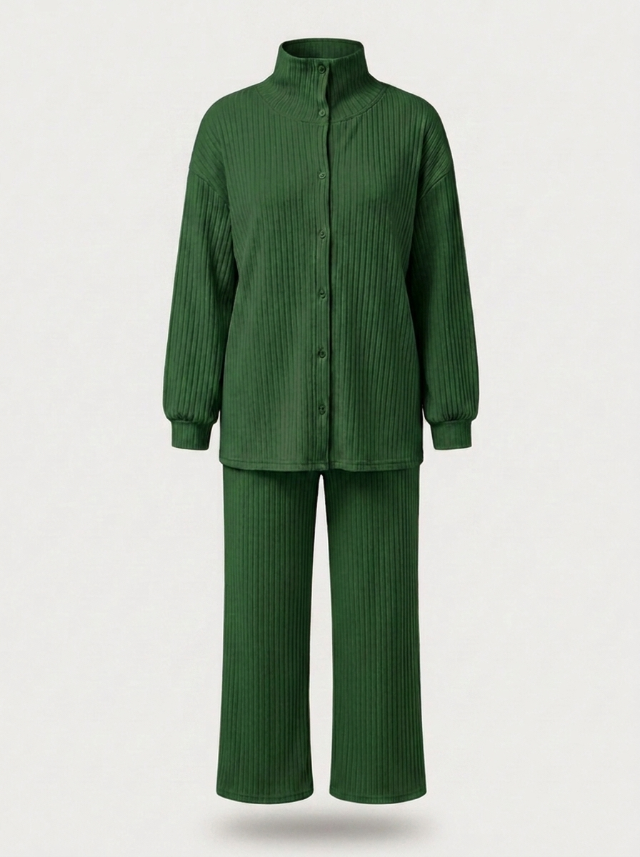 Women's Cozy Cardigans and Pants - Two-Piece Set