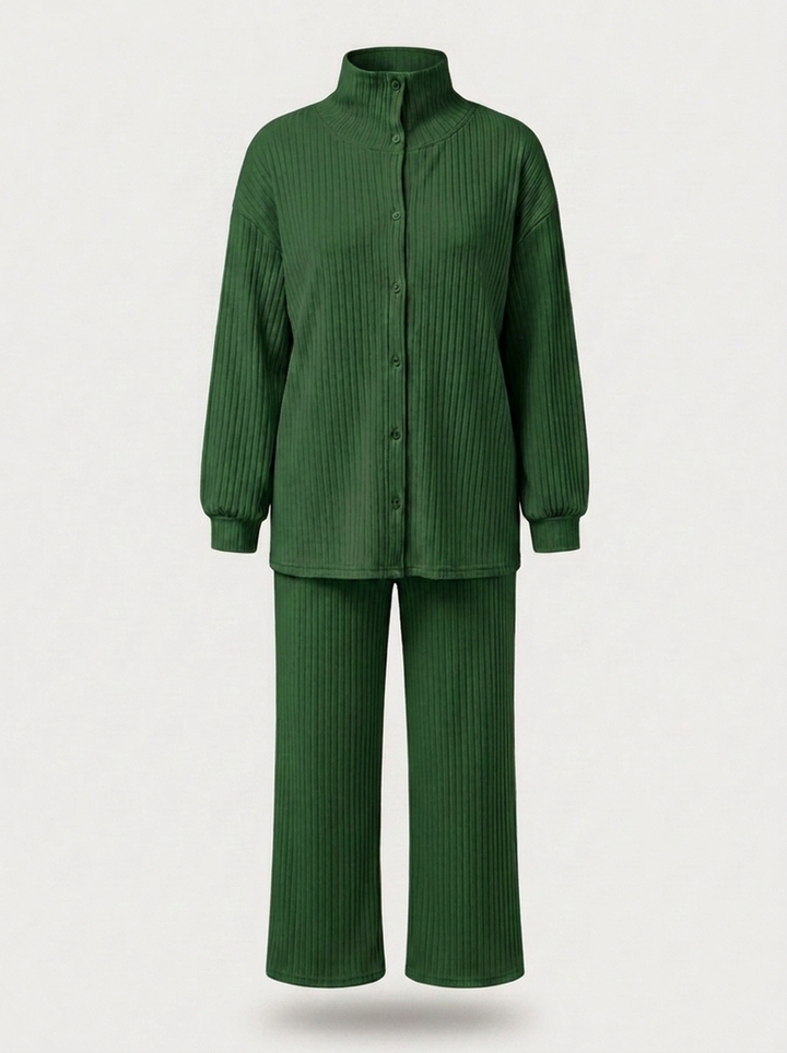Women's Cozy Cardigans and Pants - Two-Piece Set