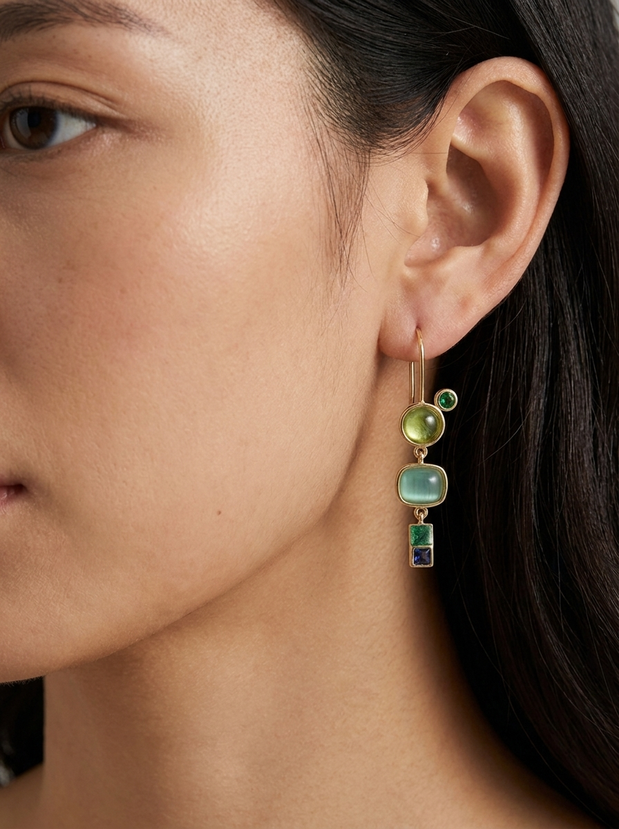Serena™ | Green Vintage Earrings