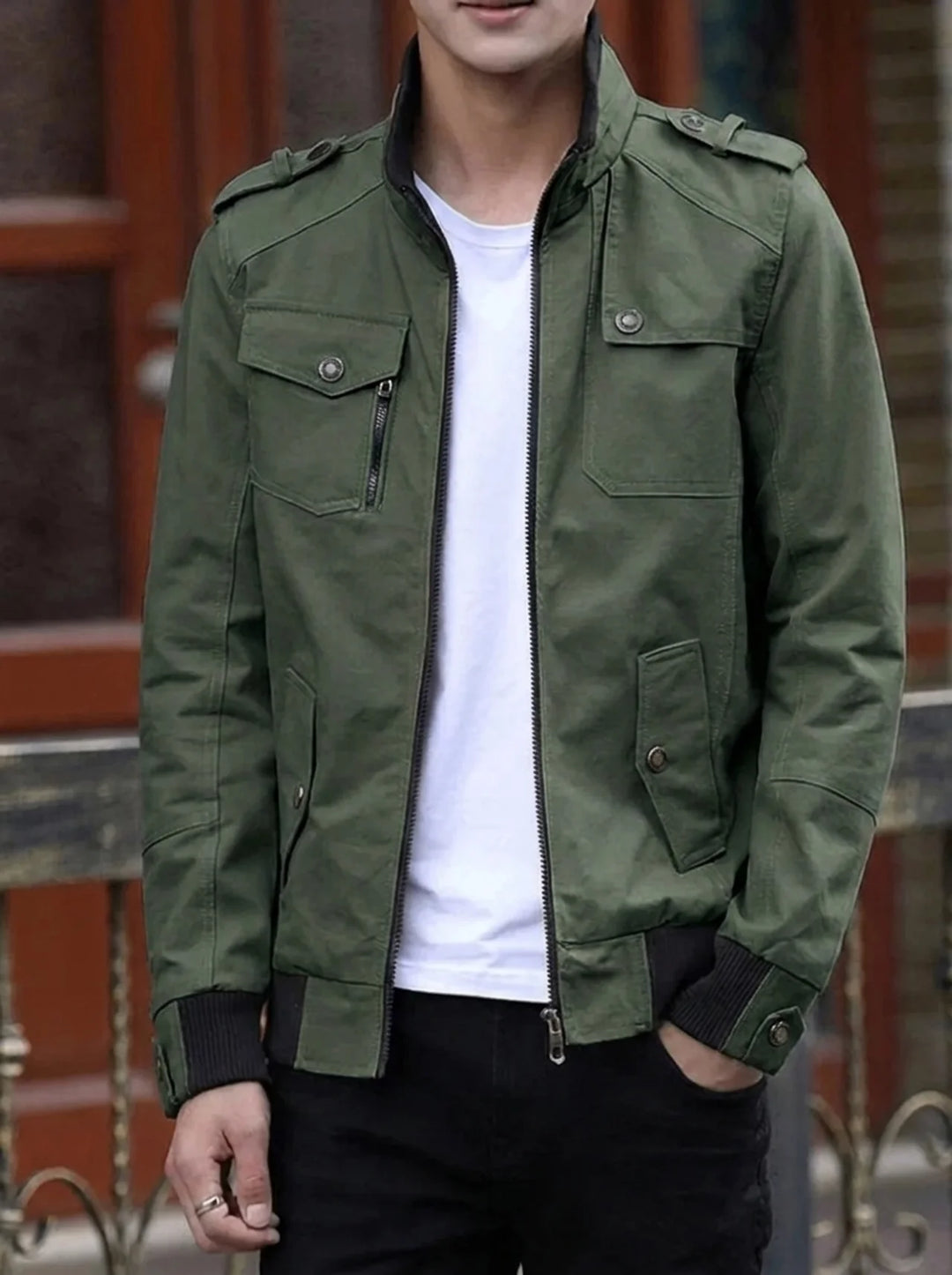 Gavin | Men's Zip Up Casual Bomber Jacket