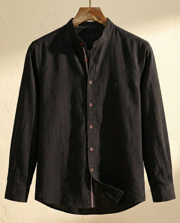 LAURENT MONACO | ELEGANT MAO COLLAR SHIRT FOR MEN