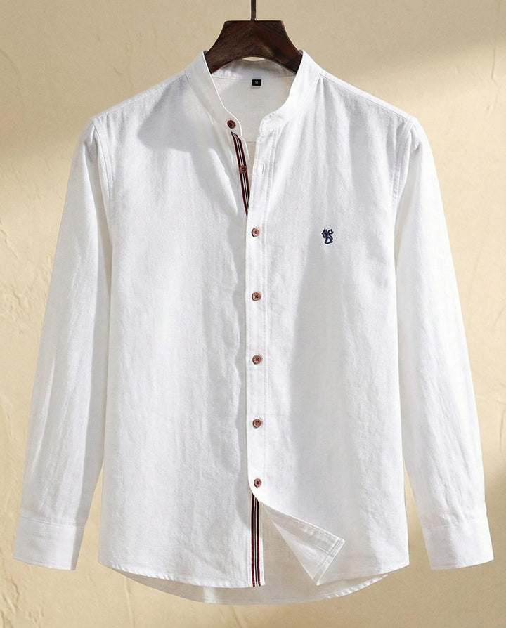 LAURENT MONACO | ELEGANT MAO COLLAR SHIRT FOR MEN