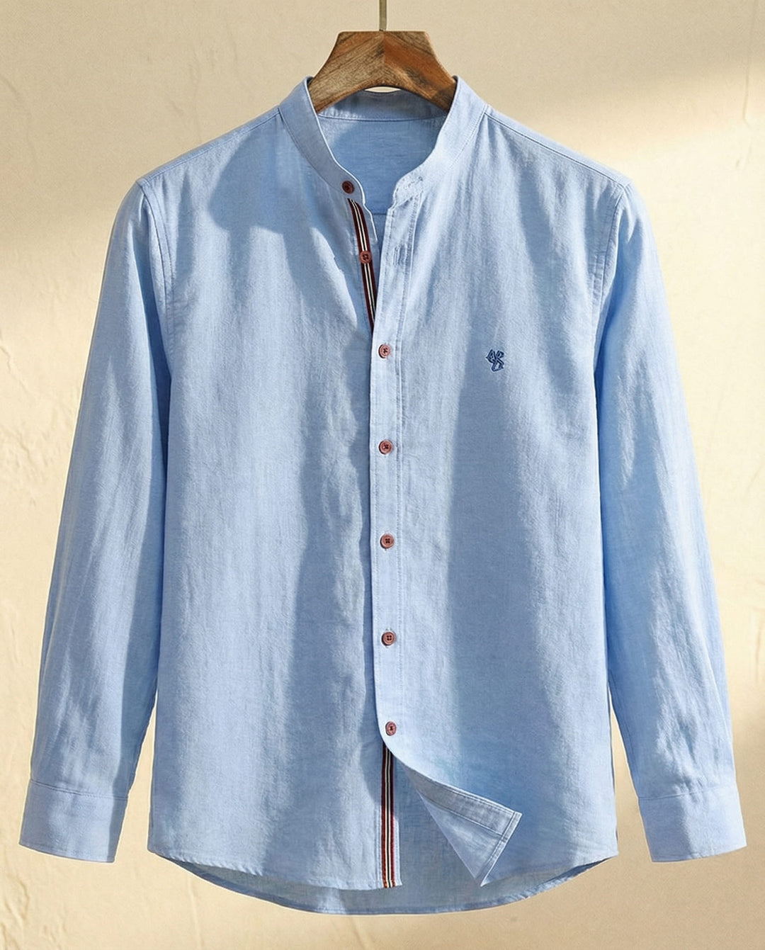 LAURENT MONACO | ELEGANT MAO COLLAR SHIRT FOR MEN