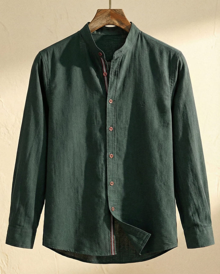 LAURENT MONACO | ELEGANT MAO COLLAR SHIRT FOR MEN