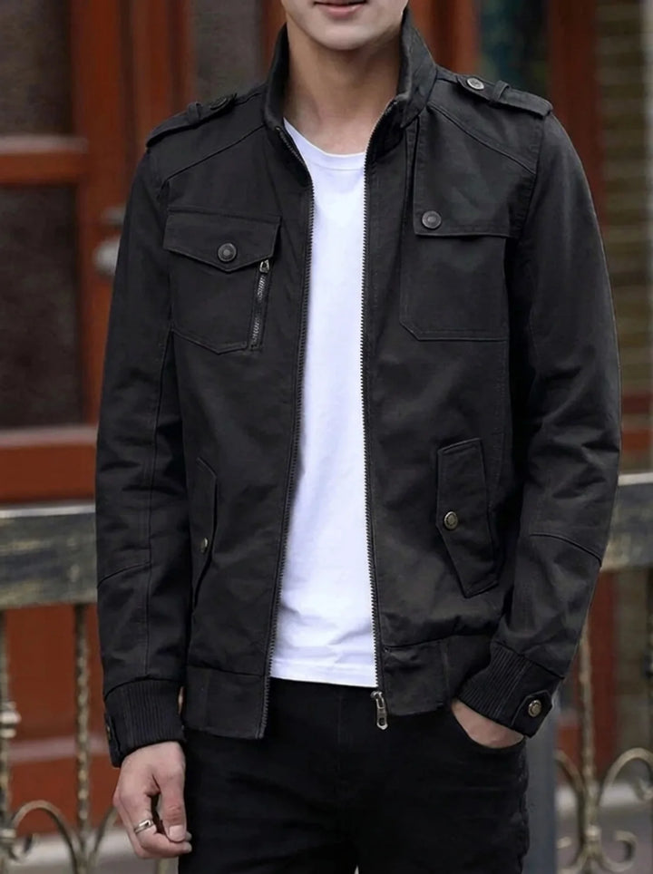 Gavin | Men's Zip Up Casual Bomber Jacket