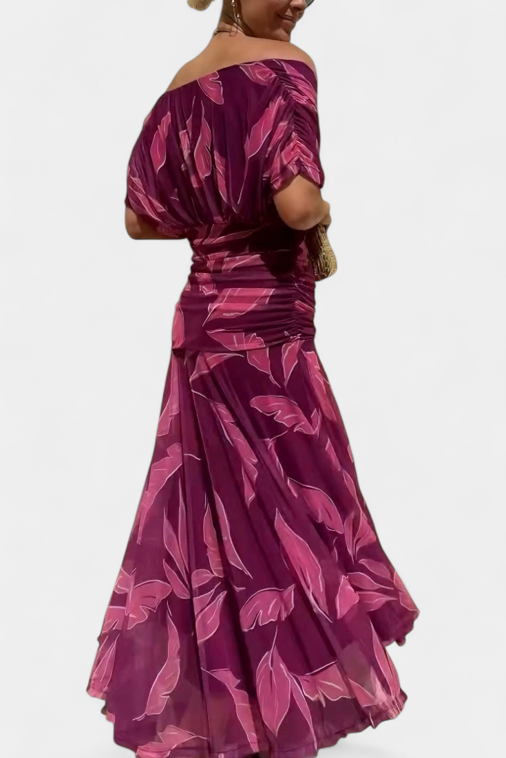 Women's Wrap Dress | with V Neckline and Gathering