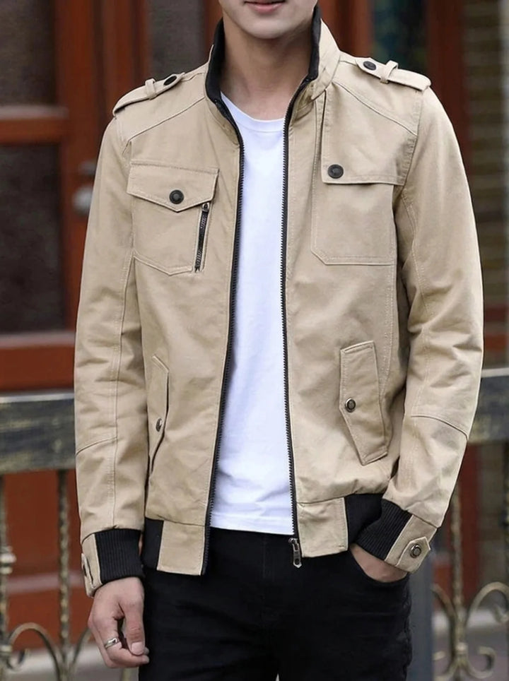 Gavin | Men's Zip Up Casual Bomber Jacket
