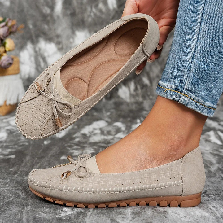 Qualina | Comfort Ballerinas Made of Leather with Stable Profile Sole