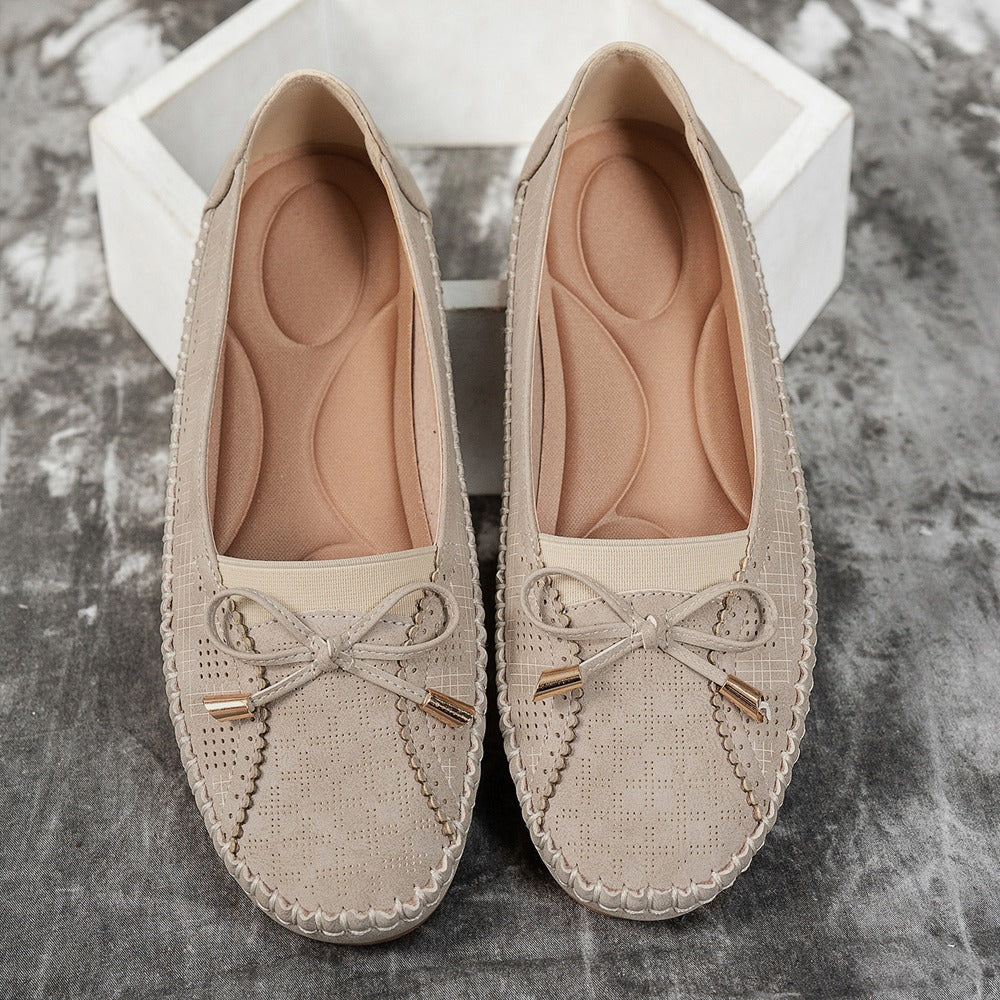 Qualina | Comfort Ballerinas Made of Leather with Stable Profile Sole
