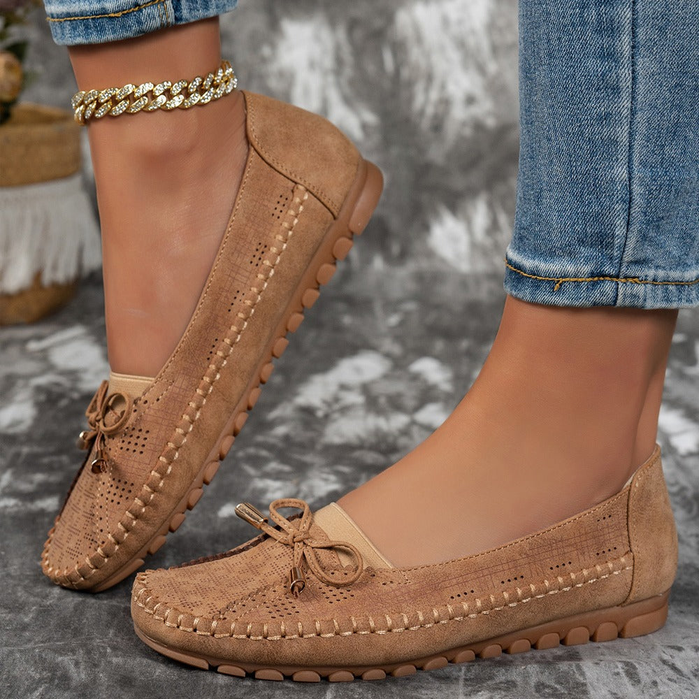 Qualina | Comfort Ballerinas Made of Leather with Stable Profile Sole