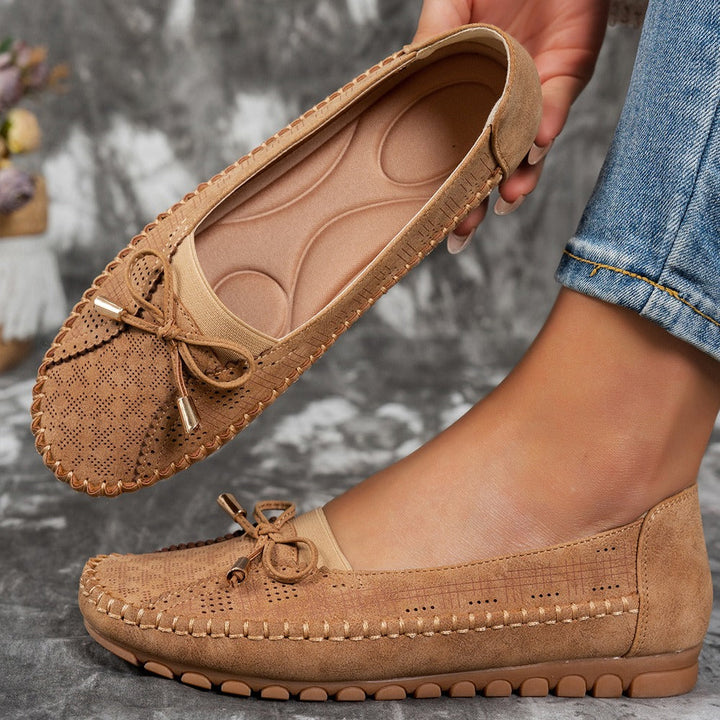 Qualina | Comfort Ballerinas Made of Leather with Stable Profile Sole