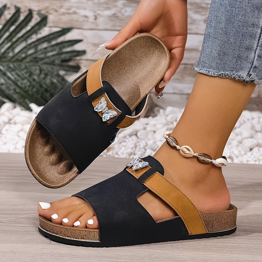 Daizey | Platform Sandals with Elegant Decorative Buckle