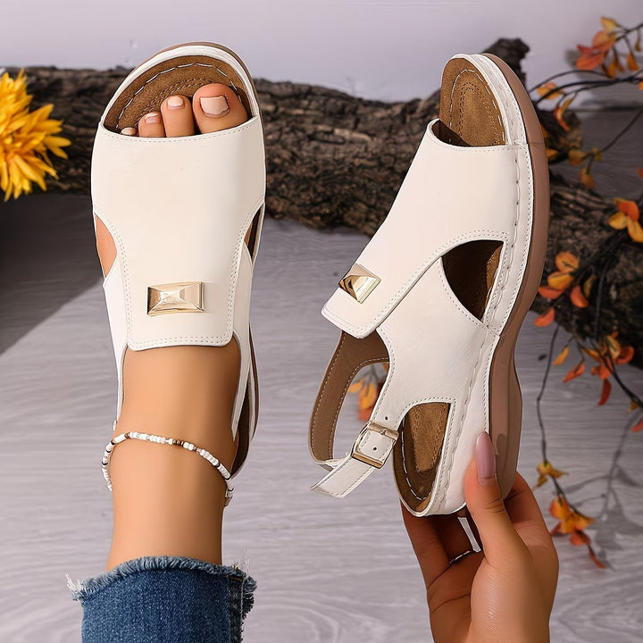 Konira | Comfortable Boho Sandals with Gold Accent