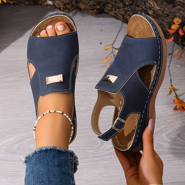 Konira | Comfortable Boho Sandals with Gold Accent