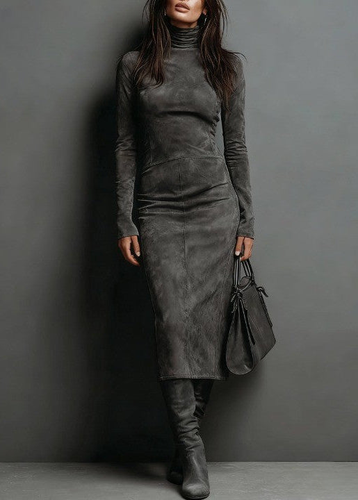 Sara ~ Suede Midi Dress