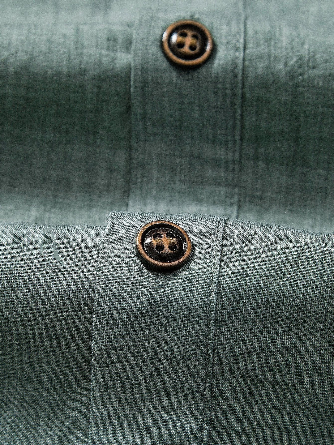 Men’s Linen-Look Set – Shirt & Straight Pants, Airy Fit